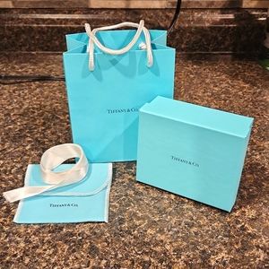 Tiffany & Co Gift Box, Dust Sleeve, Gift Bag & Ribbon
